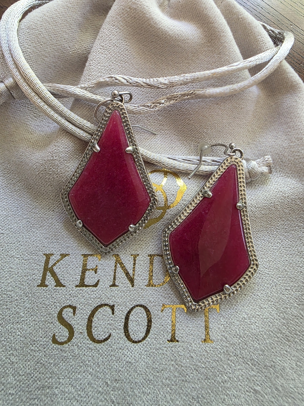 Kendra Scott Maroon Jade Earrings, Alex